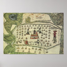 Montezumas aztekiska imperium, Antik världskarta,