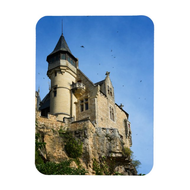 Montfort castle, Dordogne, Frankrike Magnet (Vertikal)