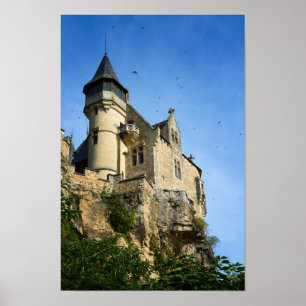 Montfort castle, Dordogne, Frankrike Poster