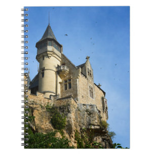 Montfort slott, Dordogne, frankrike Anteckningsbok Med Spiral