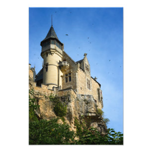 Montfort slott, Dordogne, frankrike Fototryck