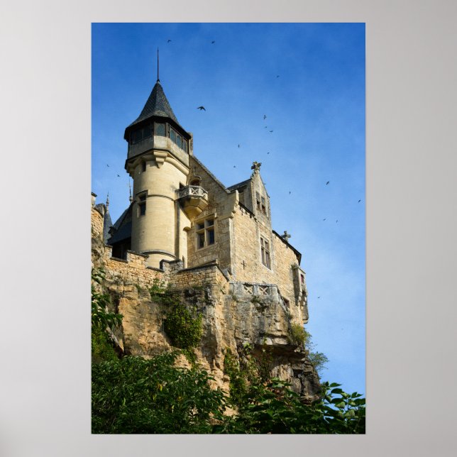 Montfort slott, Dordogne, Frankrike Poster (Framsidan)