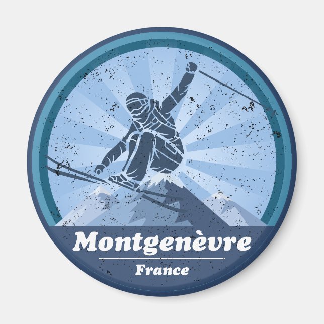 Montgenèvre Station de ski - Skieur Magnet (Framsidan)