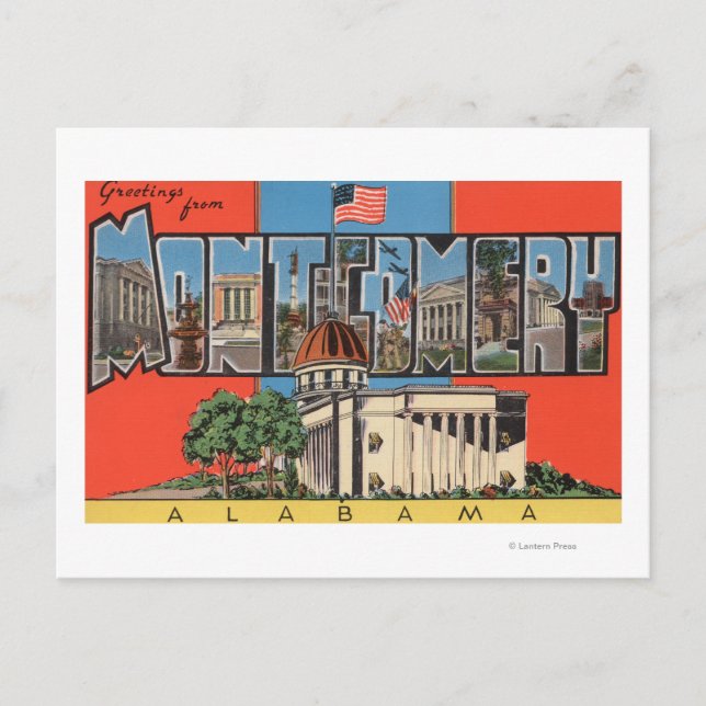 Montgomery, Alabama (Capital Bldg) Vykort (Framsida)