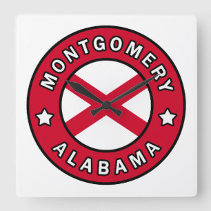 Montgomery Alabama Fyrkantig Klocka
