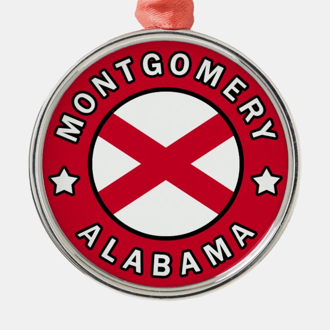 Montgomery Alabama Julgransprydnad Metall (Framsidan)