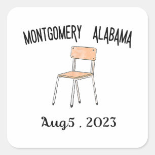 Montgomery Alabama kämpar mot att skeppsbrawen ska Fyrkantigt Klistermärke