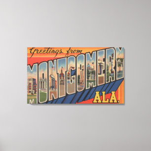 Montgomery Alabama - stora brevplatser Canvastryck