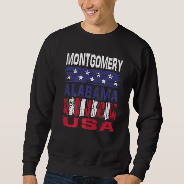 Montgomery Alabama USA Lång Ärmad Tröja (Framsida)