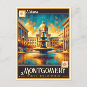 Montgomery, Alabama   VINTAGE Vykort