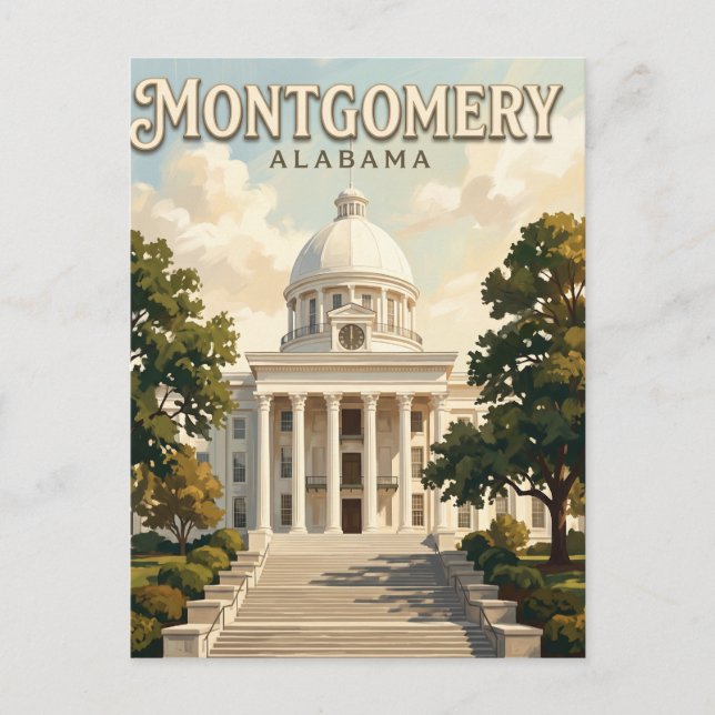 Montgomery Alabama Vykort (Framsida)
