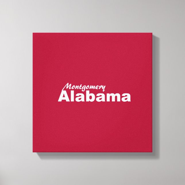Montgomery, Alabama Wrapped Canvas (Framsida)