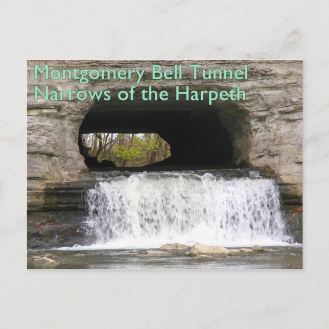 Montgomery Bell Tunnel - Narrows of the Harpeth Vykort (Framsida)