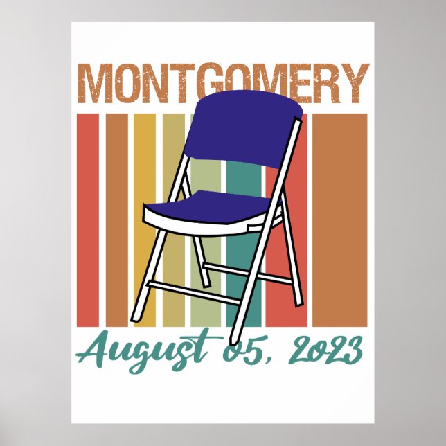Montgomery Brawl Folding Ordförande 5 augusti 2023 Poster (Framsidan)