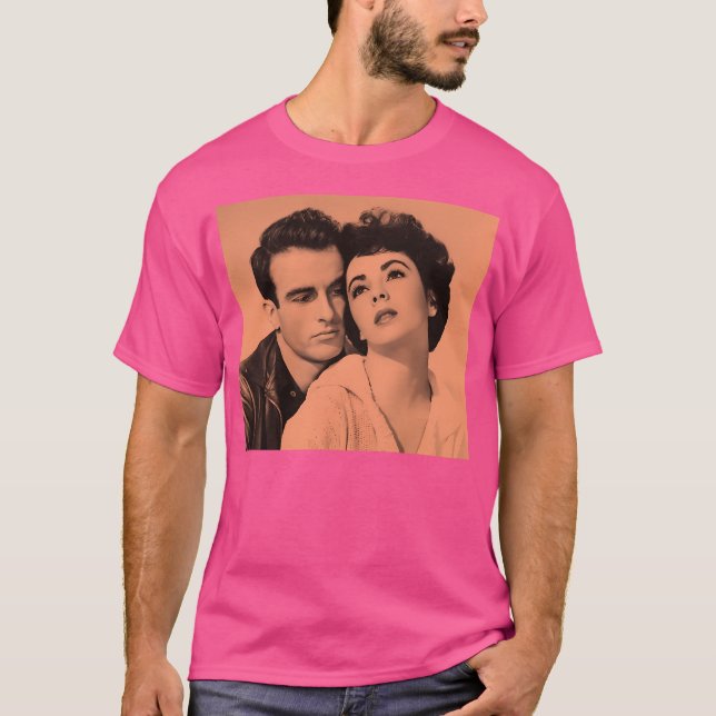 Montgomery Clift och Elizabeth Taylor i Orange T Shirt (Framsida)