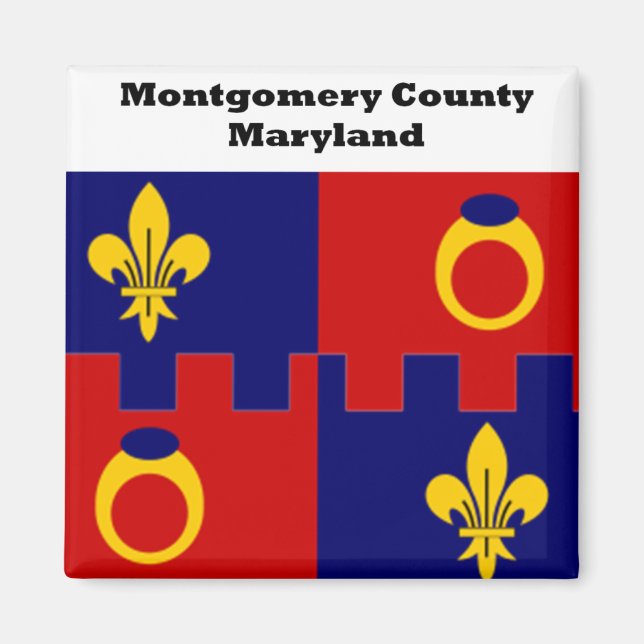 Montgomery County Maryland Flagga magnet (Framsidan)