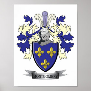 Montgomery Family Crest Jackar om Arm Poster