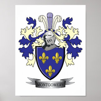 Montgomery Family Crest Jackar om Arm Poster
