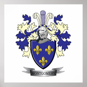 Montgomery Family Crest Jackar om Arm Poster