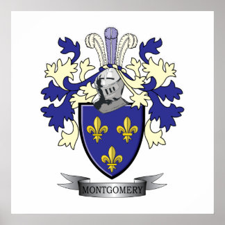 Montgomery Family Crest Jackar om Arm Poster
