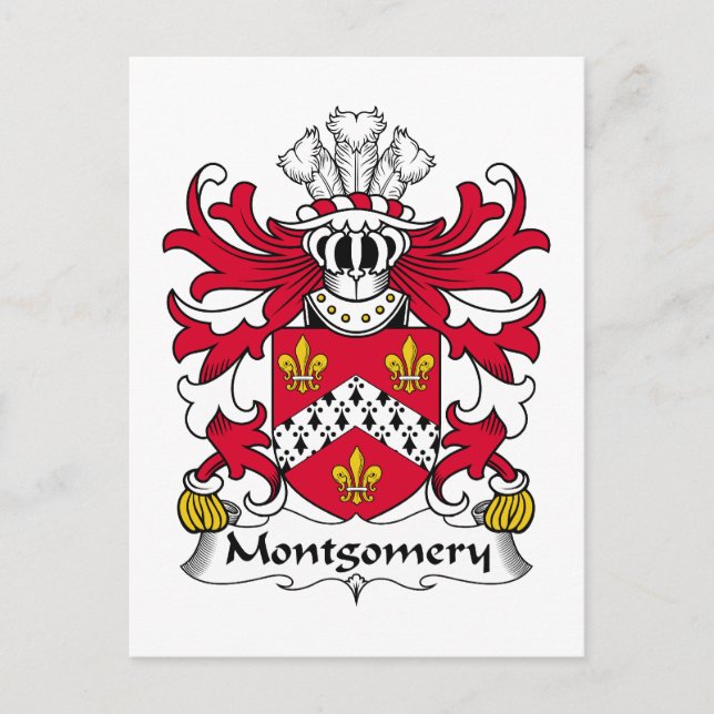 Montgomery Family Crest Vykort (Framsida)