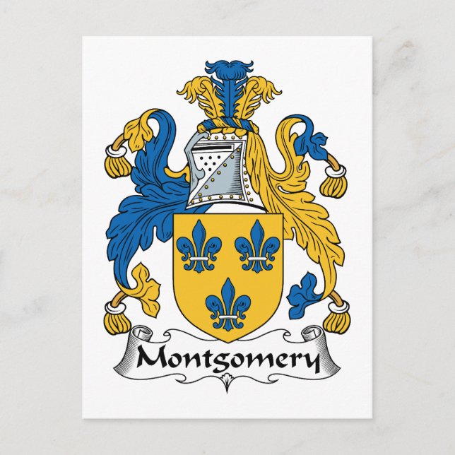 Montgomery Family Crest Vykort (Framsida)