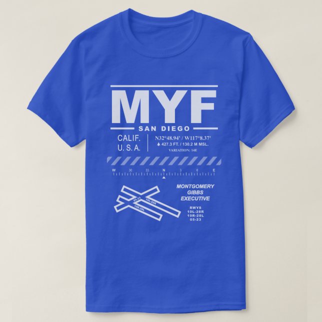 Montgomery - Gibbs Executive Airport MYF T-Shirt (Design framsida)