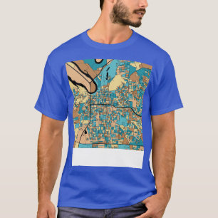 Montgomery Karta Mönster i Mid Century Pastel TShi T Shirt