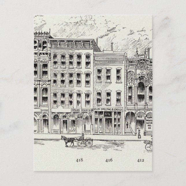 Montgomery Öster side California och Sacramento Vykort (Framsida)