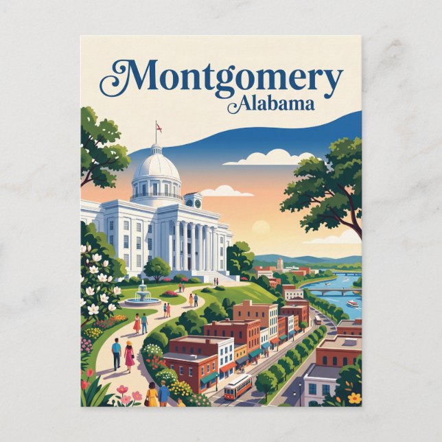 Montgomery Riverfront USA Vykort (Framsida)