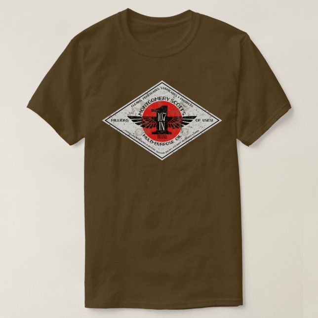 Montgomery Scotts 107in1 Brand Multipurpose Oil T Shirt (Design framsida)