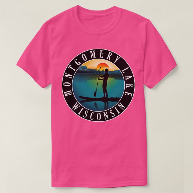 Montgomery Sjö Wisconsin Paddleboarding T Shirt (Design framsida)