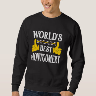 Montgomery Surname Family Efternamn World's Best M Lång Ärmad Tröja