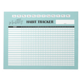 Monthly Habit Tracker  Anteckningsblock
