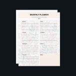 Monthly Planner Template<br><div class="desc">Stay organized and productive with this clean and editable Monthly Planner Template. Perfect for tracking goals,  schedules,  and important tasks every month.</div>