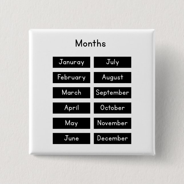 Months of the year knapp (Framsida)