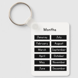 Months of the year nyckelring