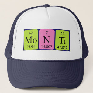 Monti periodisk bord namn hat keps