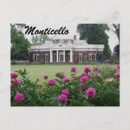 Monticello-fotografiskt vykort med blommor