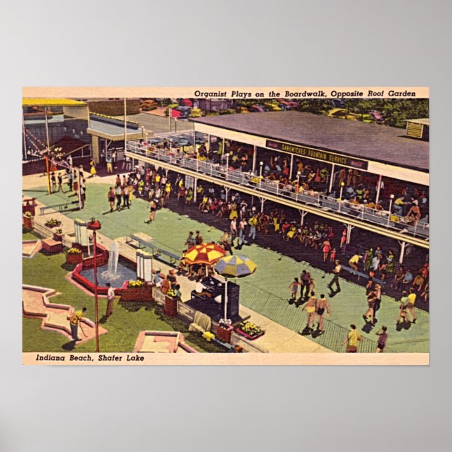 Monticello Indiana Sjö Shafer 1950 Poster (Framsidan)