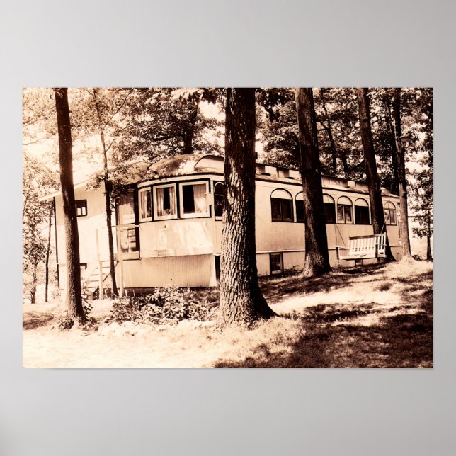 Monticello Indiana Vintage Shafer Sjö Poster (Framsidan)