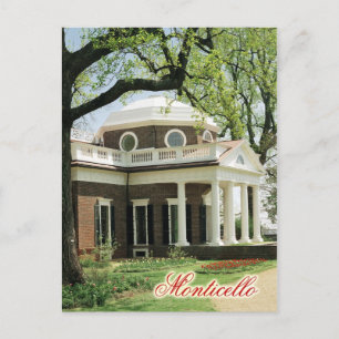 Monticello, Jeffersons hem, Virginia Vykort