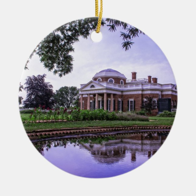 Monticello reflexion julgransprydnad keramik (Framsidan)