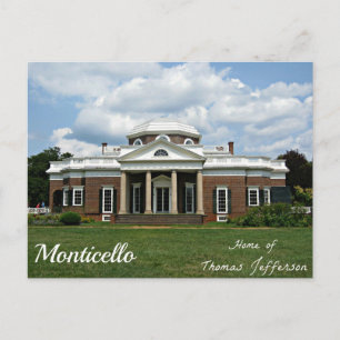 Monticello, Thomas Jeffersons hem Vykort