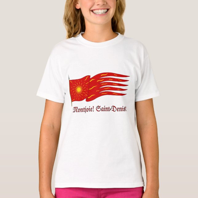 Montjoie! Saint-Denis! Red Oriflamme with Sun T Shirt (Framsida)