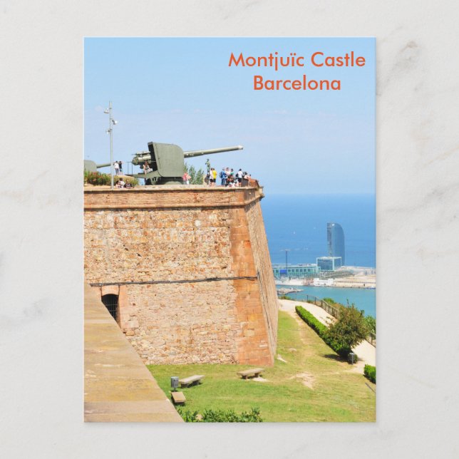 Montjuic castle, Barcelona Vykort (Framsida)