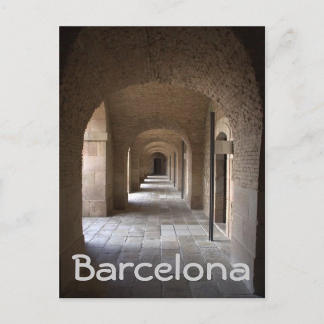 Montjuic Castle, Barcelona Vykort (Framsida)