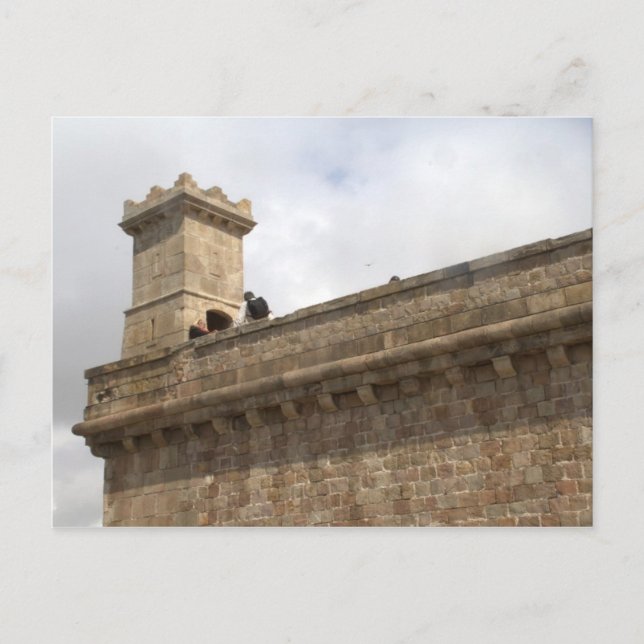 Montjuic Castle, Barcelona Vykort (Framsida)