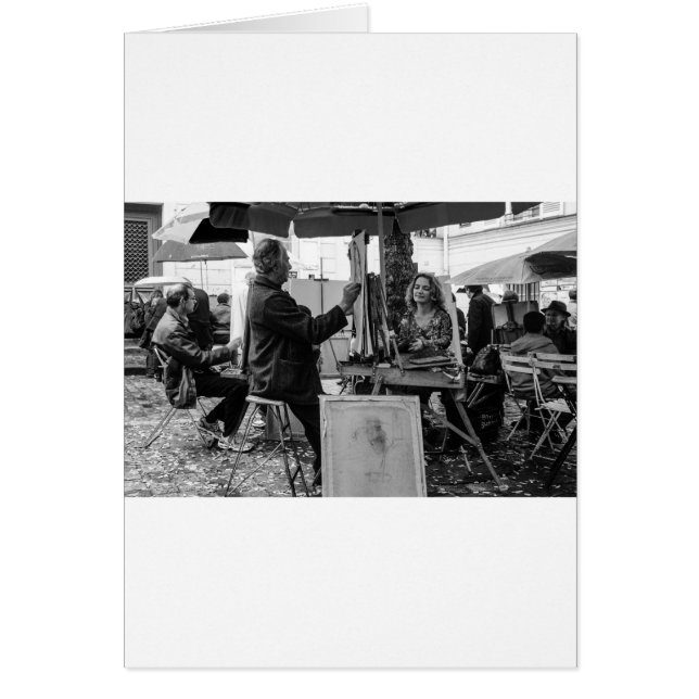 montmartre artist hälsningskort (Framsidan)