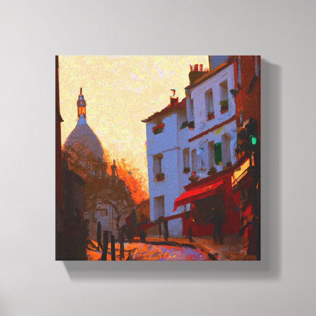 Montmartre Early Morning Light Canvastryck (Framsida)